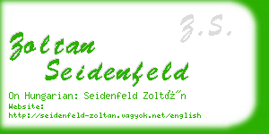 zoltan seidenfeld business card
